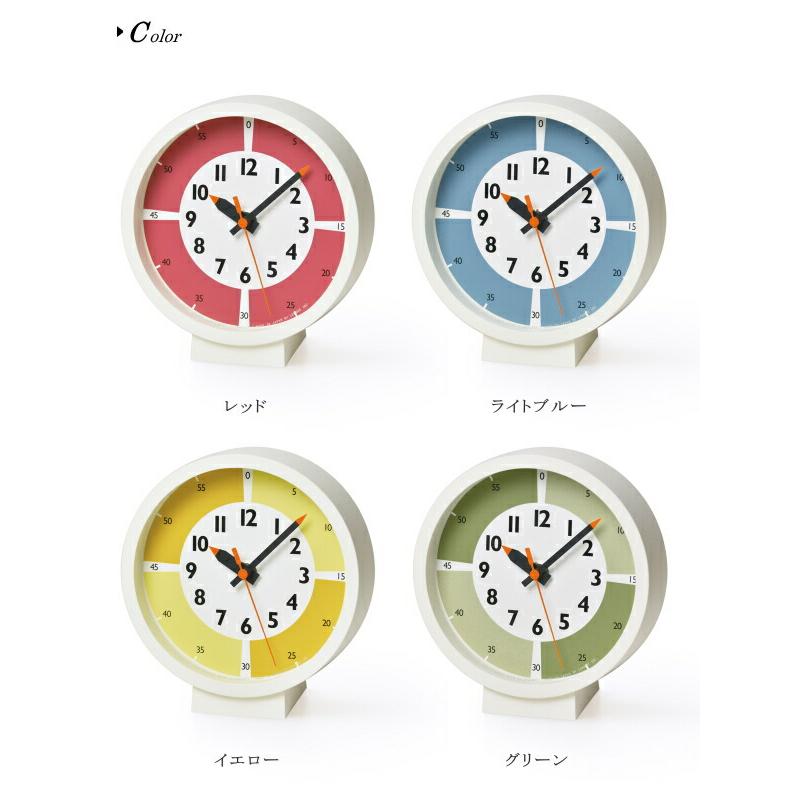 置き時計 Lemnos タカタレムノス YD18-05 fun pun clock with color! for table ふんぷんくろっく カラ｜awatsu-com｜05