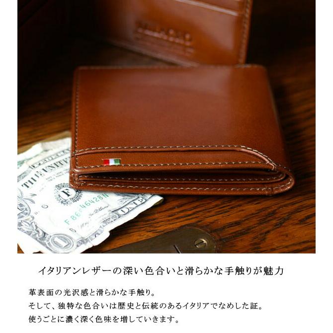 財布 Milagro ミラグロ CA-S-2164 イタリア製ヌメ革 二つ折り札入れ