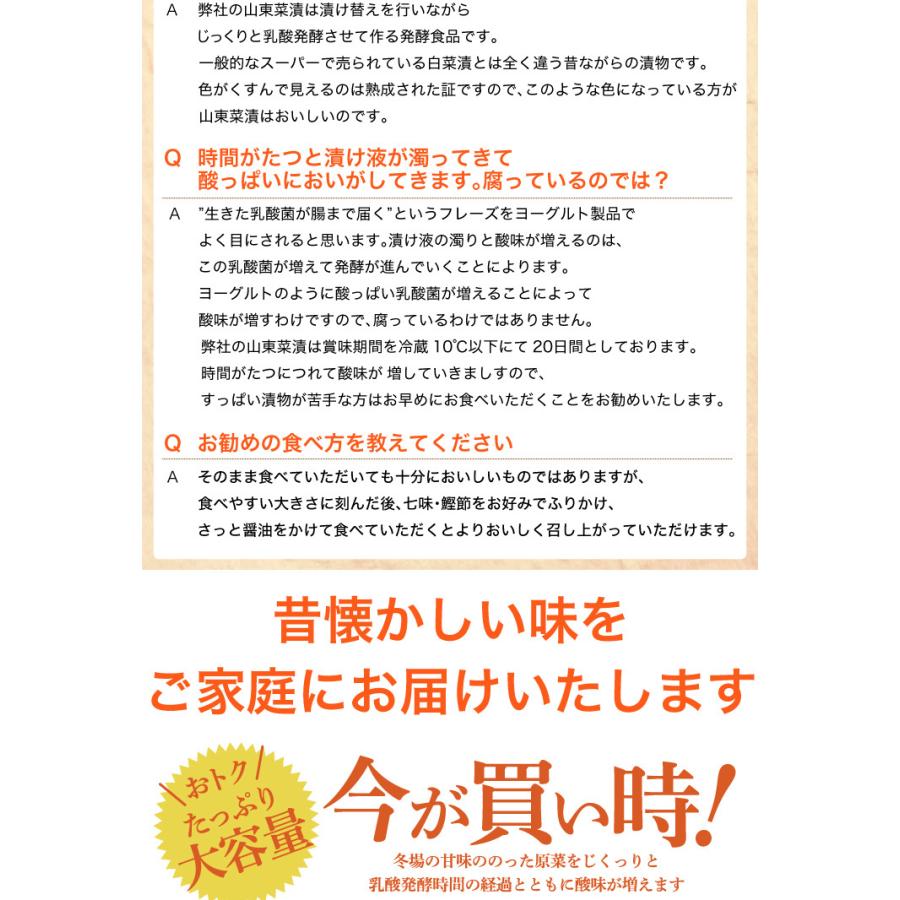 山東菜漬け 2kg 発酵漬物 1月お届け分　冬季限定商品 各種ギフトカタログでも人気の商品 |  | 06