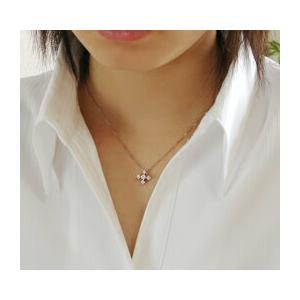 ホワイトゴールド k18 WG 0.4ct ダイヤ クロス ペンダント 送料