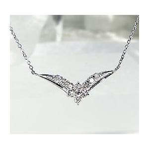 テンダイヤモンド ネックレス 0.3ctUP pt900 プラチナ　ben0038