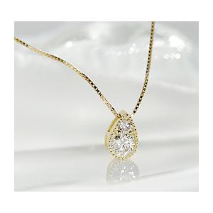 ゴールド ダイヤモンド ドロップ ペンダント 18金 ネックレス 人気 ダイヤ 露 一粒 シンプル ご褒美 贈り物 誕生日 送料無料 1粒 つゆ 涙 雫ドロップ ben0044