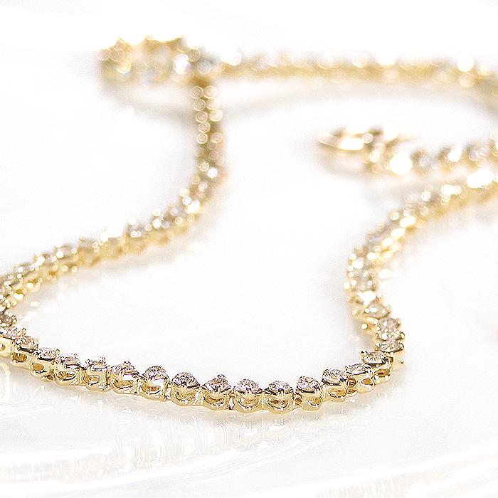 ゴールド ダイヤモンド 0.5カラット ブレスレット ブレス 0.5ct 送料