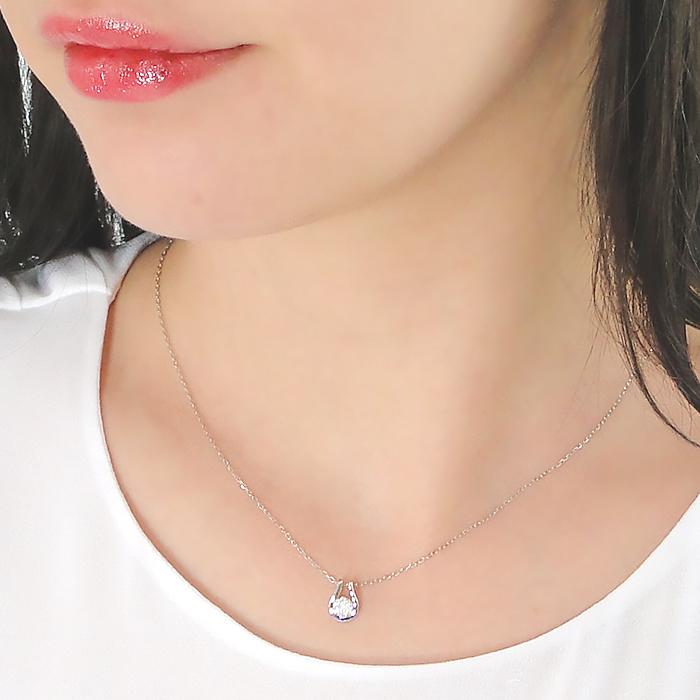 Pt900 0.1ct ダイヤモンド ネックレス ペンダント シンプル ダイヤモンド ダイヤ プラチナ pt900 馬蹄 ホースシュー 人気 上品 4月誕生石 シンプル PT ben0090の画像