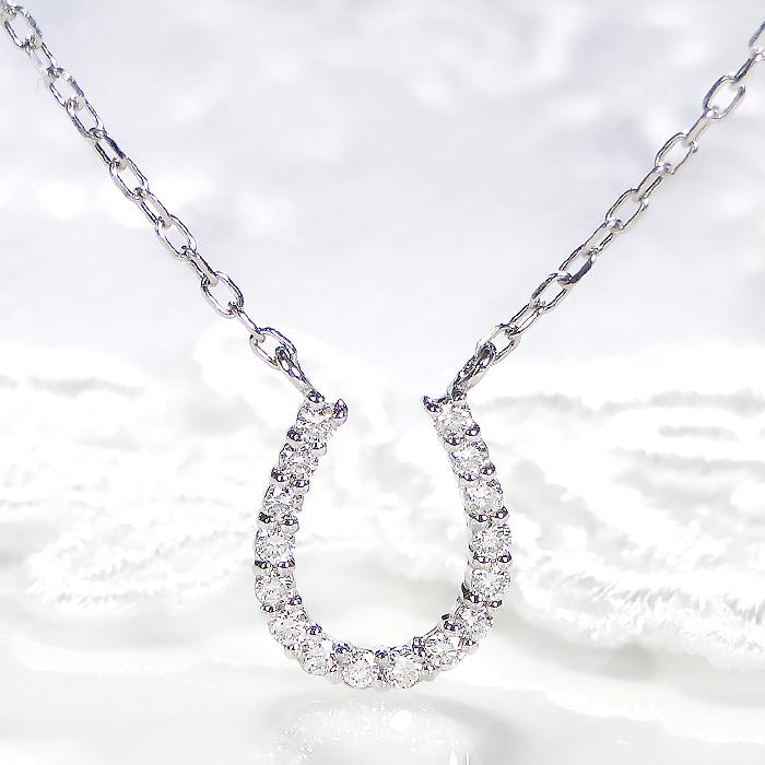 k18 YG WG PG 0.1ct ダイヤモンド ホースシュー ネックレス ペンダント ダイヤ 馬蹄 18k 18金 ゴールド お守り ４月 誕生石 プレゼント 人気 上品 ben0095の画像