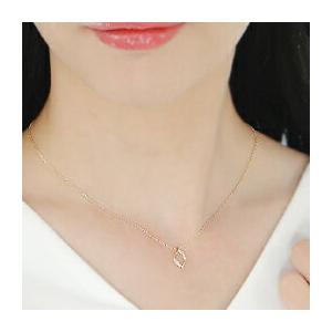 K18YG WG PG 0.1ct ダイヤモンド ネックレス ゴールド ひし形 菱形 菱 