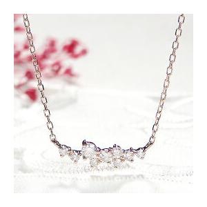 ゴールド ダイヤ 0.2ct ネックレス 送料無料 シンプル k18 YG WG PG