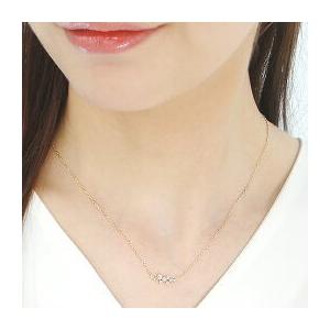 ゴールド ダイヤ 0.2ct ネックレス 送料無料 シンプル k18 YG WG PG
