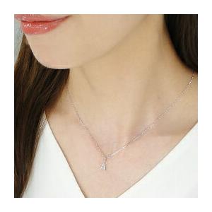 ゴールド ダイヤモンド イニシャル ネックレス アルファベット ダイヤ ペンダント 18金 18k ホワイト イエロー ピンク プレゼント 18金 送料無料 ben0132の画像