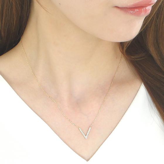 k18 WG ダイヤモンドネックレス 18金WG ダイヤモンドネックレス