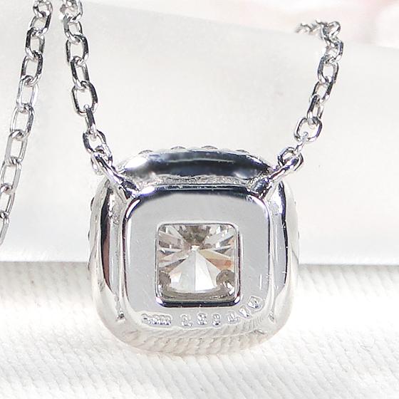 Pt900 0.45ct スクエアモチーフ ダイヤモンド ネックレス 送料 Pt900 0.45ct スクエアモチーフ ダイヤモンド ネックレス 送料
