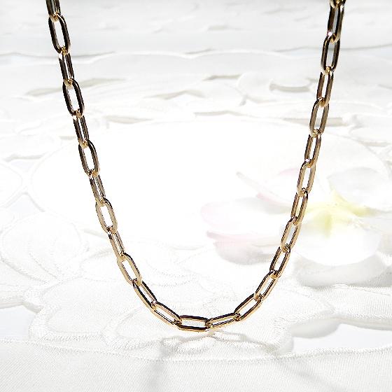 K18YG 中空 ペーパークリップ チェーン ネックレス 3.5ミリ 全長45cm 送料無料 18金 K18 18K ゴールド 地金のみ チェーンネックレス 人気 ペンダント ben0156 |  | 01