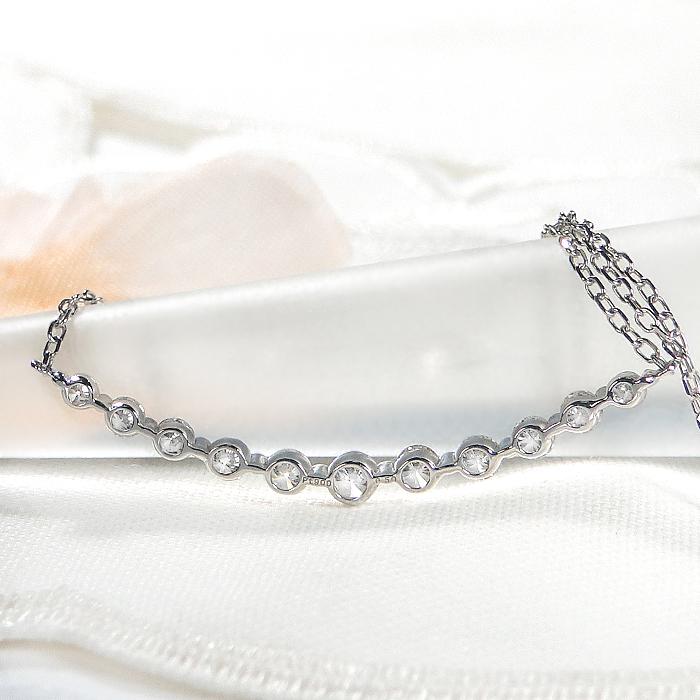 Pt900 0.50ct ライン ダイヤモンド ネックレス 送料無料 人気 ペンダント プラチナ PT ダイヤ ダイア 定番 シンプル 0.5ct グラデーション 送料無料 ben0169の画像