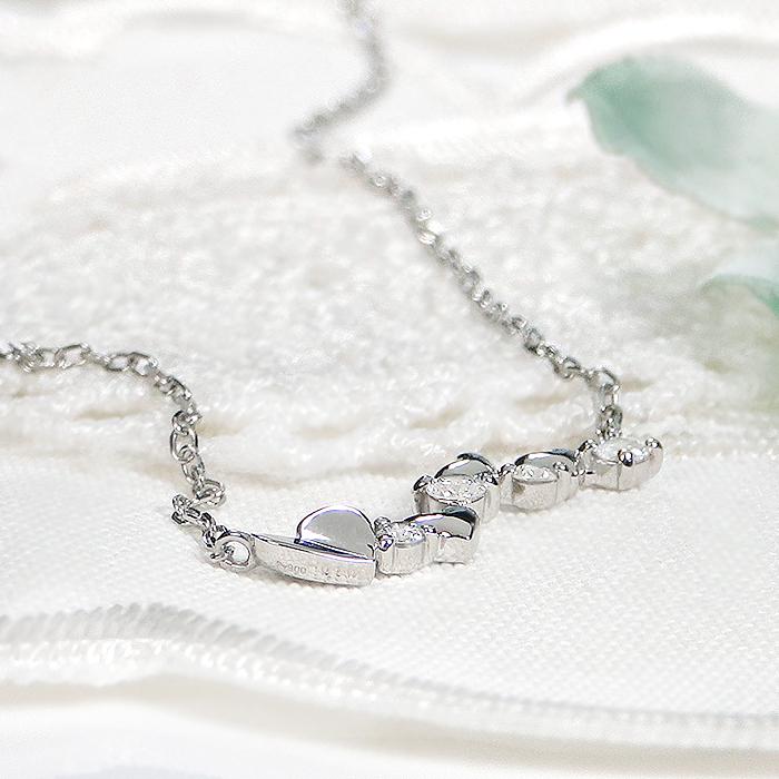pt900 0.10ct ハートモチーフ ダイヤモンド ライン ネックレス 送料無料 人気 ペンダント プラチナ PT ダイヤ ダイア 定番 シンプル ハート 0.1カラット ben0180 |  | 03