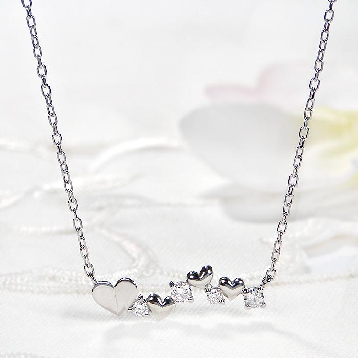 pt900 0.10ct ハートモチーフ ダイヤモンド ライン ネックレス 送料無料 人気 ペンダント プラチナ PT ダイヤ ダイア 定番 シンプル ハート 0.1カラット ben0180 |  | 01