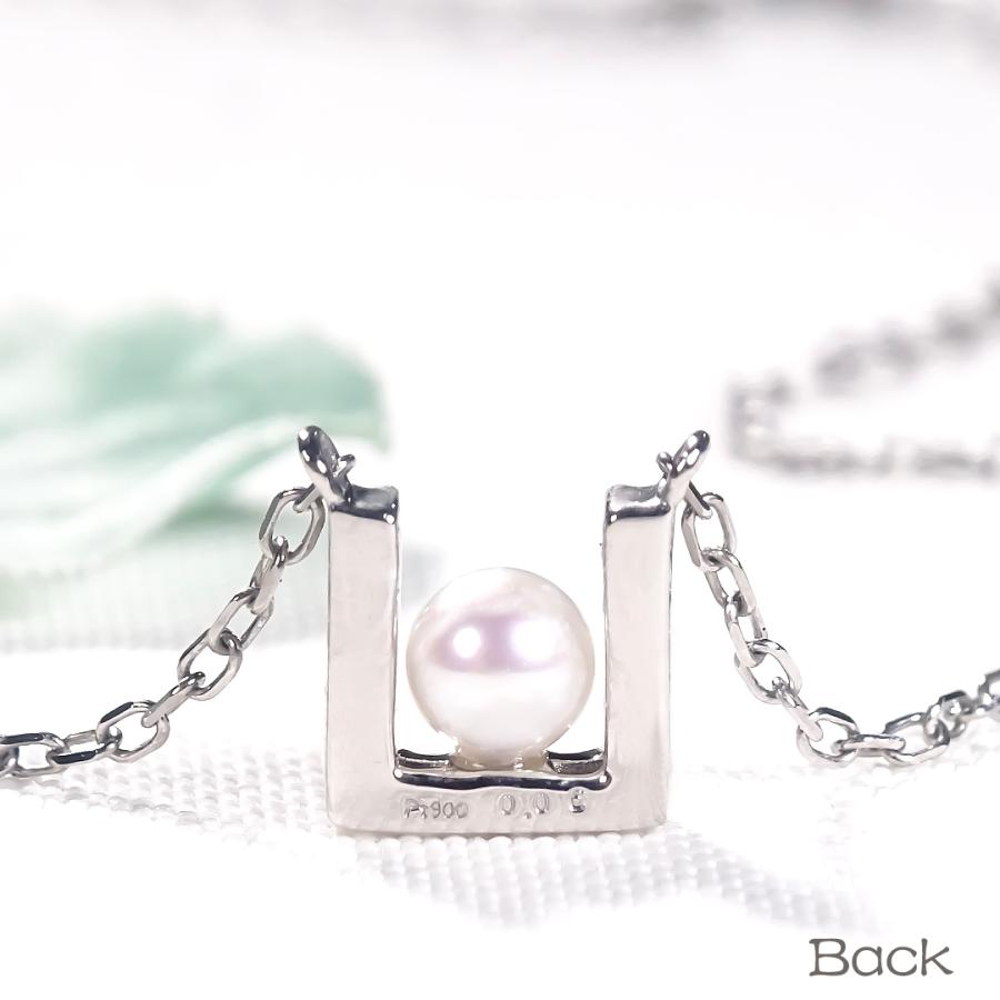Pt900 0.06ct パール ＆ ダイヤモンド ネックレス PT プラチナ プラチナ900 真珠 ペンダント ダイヤ 送料無料 ダイヤ ダイア 一粒 ben0196の画像