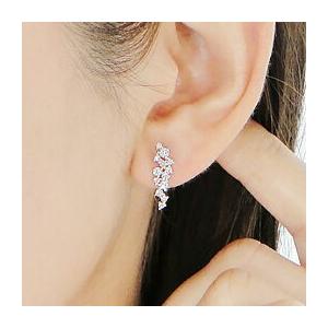 Pt900 0.40ct ダイヤモンド ピアス アシンメトリー かわいい