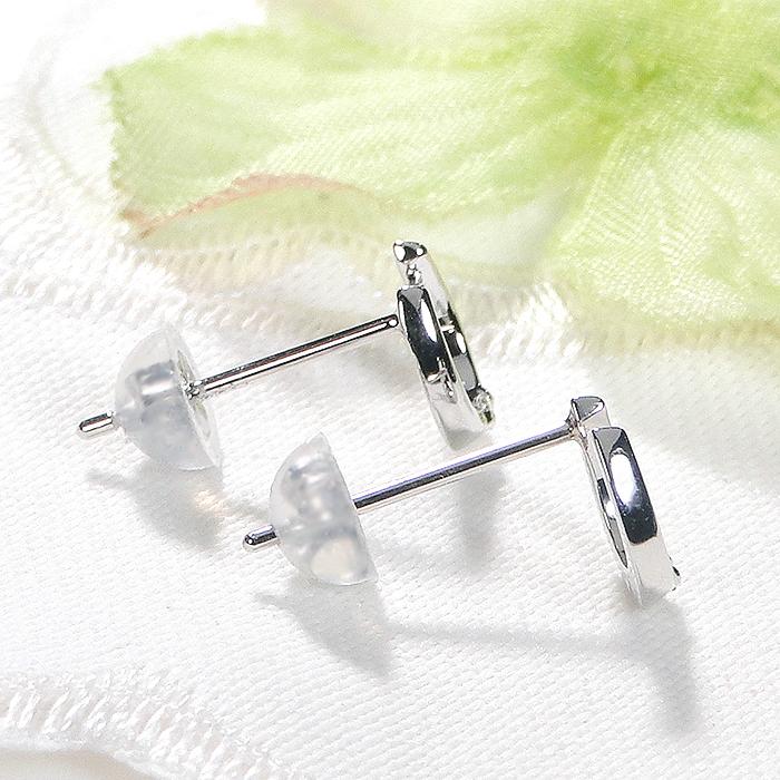 Pt900 K18YG 0.02ct ホースシュー ダイヤモンド ピアス 送料無料 馬蹄