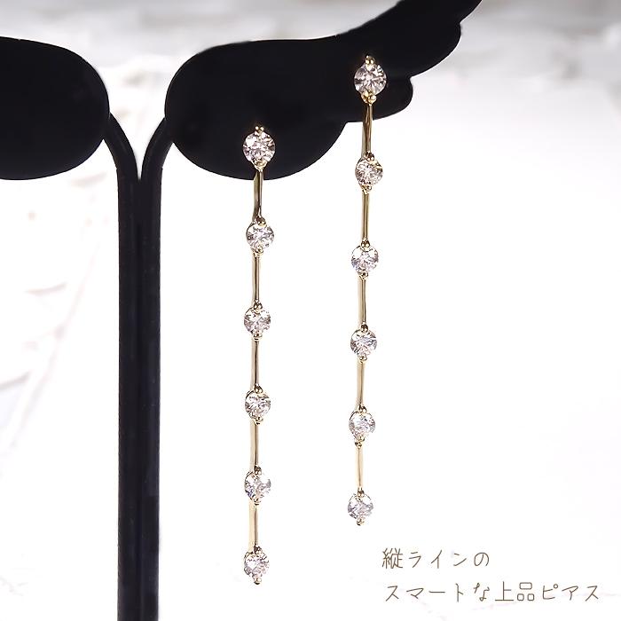 K18YG 0.6ct ダイヤモンド ピアス 送料無料 K18 18金 ゴールド イエローゴールド ダイヤ ダイア ロング 上品 可愛い 人気 縦 ライン 揺れる 0.6カラット bep0022の画像