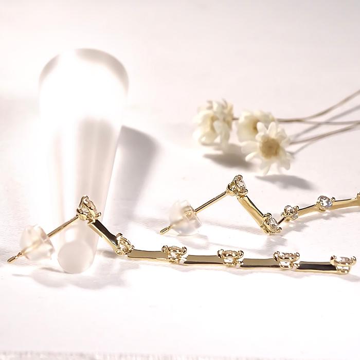 K18YG 0.6ct ダイヤモンド ピアス 送料無料 K18 18金 ゴールド イエローゴールド ダイヤ ダイア ロング 上品 可愛い 人気 縦 ライン 揺れる 0.6カラット bep0022の画像