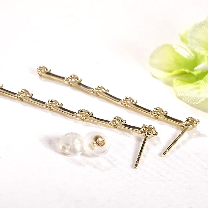 K18YG 0.6ct ダイヤモンド ピアス 送料無料 K18 18金 ゴールド イエローゴールド ダイヤ ダイア ロング 上品 可愛い 人気 縦 ライン 揺れる 0.6カラット bep0022の画像