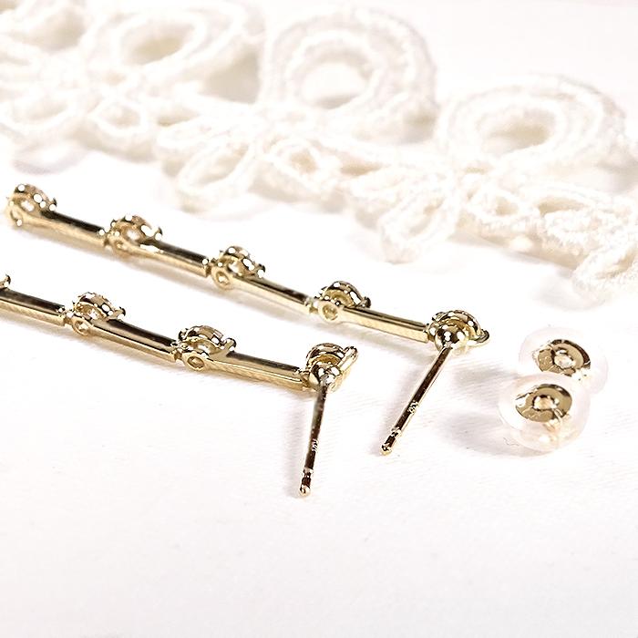 K18YG 0.5ct ダイヤモンド ピアス 送料無料 K18 18金 ゴールド イエローゴールド ダイヤ ダイア ロング 上品 可愛い 人気 縦 ライン 揺れる 0.5カラット bep0027の画像