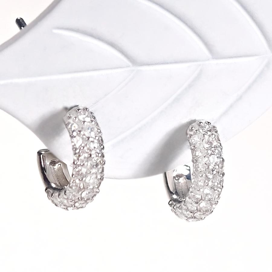Pt900 0.3ct ダイヤモンド パヴェ ピアス 送料無料 Pt プラチナ プラチナ900 ダイヤ ダイア pave パヴェダイヤ 上品 可愛い 人気 スタッドピアス bep0028の画像