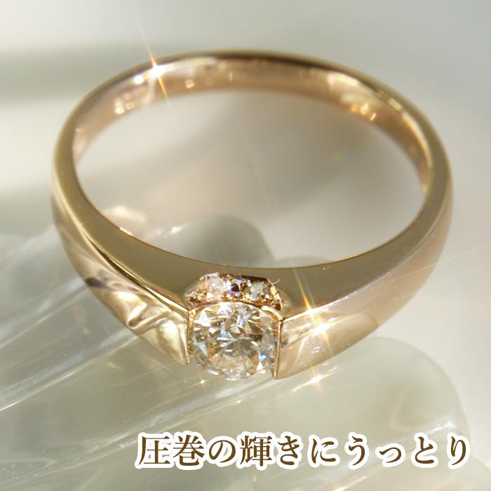 K18PG/WG 0.3ct 大粒ダイヤ タンクリング ダイヤモンド 指輪 リング 大粒 タンク ゴールド K18 送料無料 0.3ct ber0019の画像