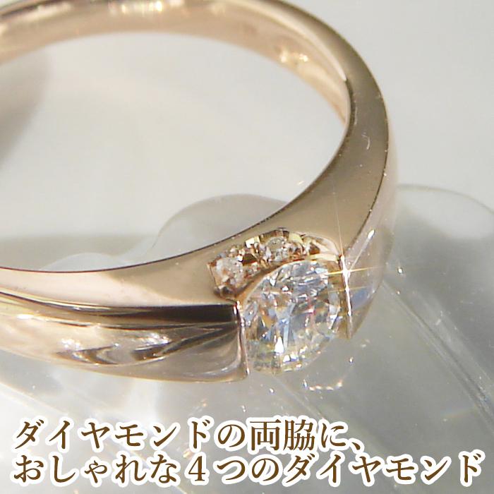K18PG/WG 0.3ct 大粒ダイヤ タンクリング ダイヤモンド 指輪 リング 大粒 タンク ゴールド K18 送料無料 0.3ct ber0019の画像