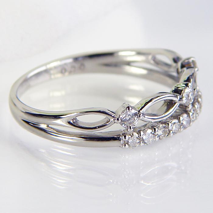 Pt900【0.3ct】ダイヤモンド リングプラチナ 0.3カラット 重ね付け風 ダイヤモンド 送料無料 指輪 ダイヤ 0.3ct プレゼント Pt900 シンプル 上品 重ねづけの画像