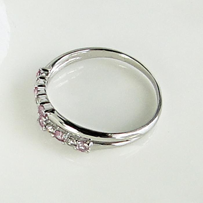 プラチナ900 ピンクサファイアリング 0.08ct ピンクサファイア リング ピンク 人気 可愛い pt900 ダイヤ カラーストーン サファイヤ プレゼント 指輪 シンプルの画像