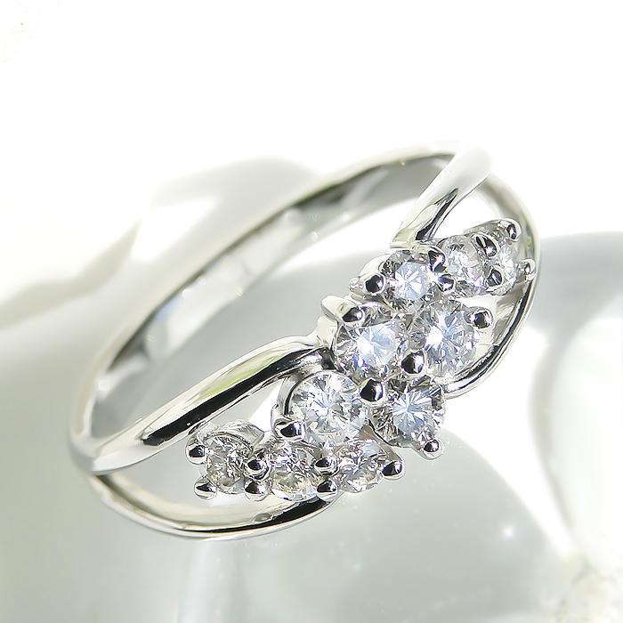 pt900【0.5ct 】テン ダイヤモンド リング PT プラチナ プラチナ900 ダイヤ ダイア ダイヤモンドリング  テンダイヤ 10石 指輪 プラチナ 送料無料 0.5ct ber0073の画像