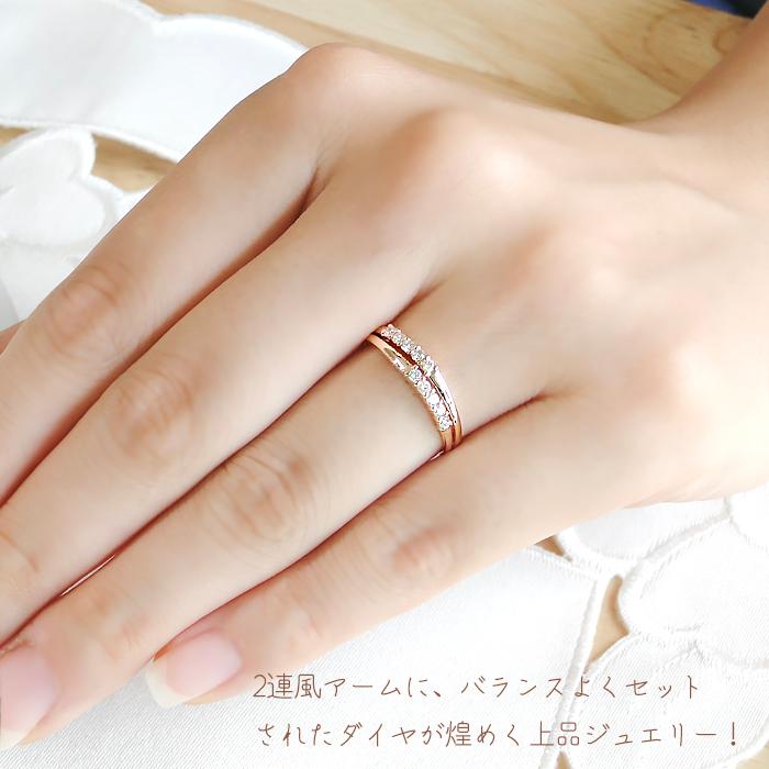 k10PG/WG/YG 0.2ct テン ダイヤモンドリング ゴールド 10金 K10 テンダイヤ 10ダイヤ　k10 ゴールド ピンキー 送料無料 0.2ct ber0087の画像