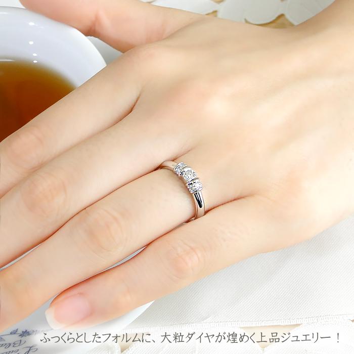 Pt900 【0.2ctUP】大粒ダイヤモンド リング プラチナ 人気 可愛い 華やか シンプル ダイヤ ダイア 指輪 プレゼント ４月誕生石 0.2ct  ber0098の画像
