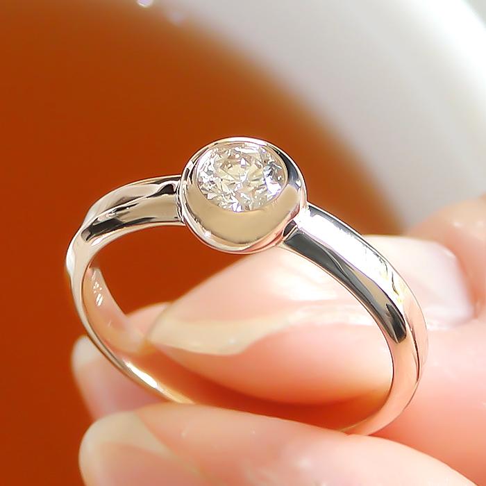 K18PG/YG 0.3ct 一粒ダイヤモンド リング  １８金 ピンクゴールド イエローゴールド 人気 可愛い 華やか シンプル ダイヤ ダイア 指輪 プレゼント 一粒 ber0107の画像