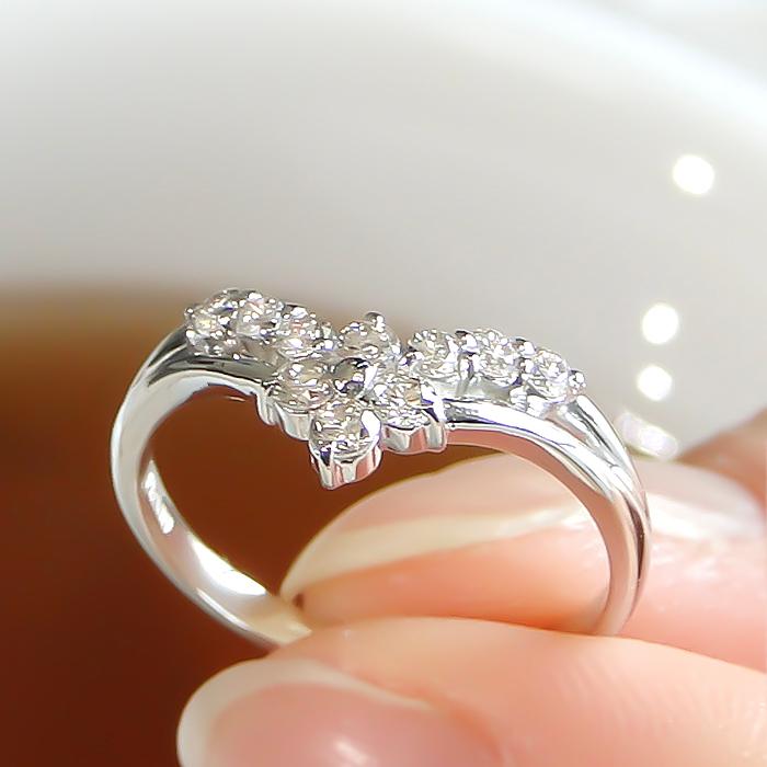 pt900【0.3ct 】 フラワーダイヤモンド リング フラワー ダイヤ プラチナ プラチナ900 送料無料 代引手数料無料 品質保証書 ber0111 |  | 02