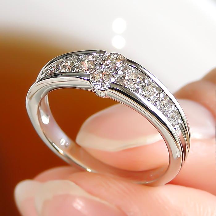 pt900 豪華0.5ctファンタジックエタニティ！ 10石 テンダイヤ 可愛い 人気 プラチナ プラチナ900 0.5カラット ダイヤ ダイア 指輪 レディースber0121 |  | 03