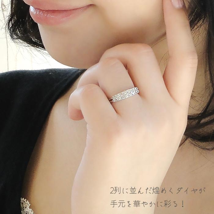pt900【0.5ctUP】グラデーション エタニティリング　プラチナ リング 豪華 ゴージャス ber0191の画像