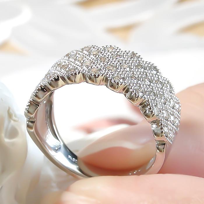 pt900【0.5ct】ダイヤモンド パヴェ リング プラチナ ダイヤ ダイヤモンド パヴェリング ber0203の画像