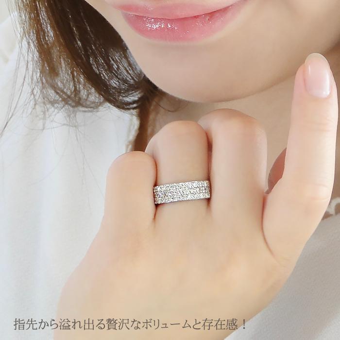 pt900【1.0ct】ダイヤモンド パヴェ リング PT プラチナ900 レディース 