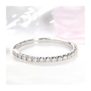 pt900 プラチナ リング ダイヤモンド ダイヤ ハーフエタニティ 重ねづけ 誕生石 4月 四本爪 0.15ctUP ber0224