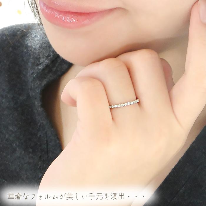 pt900 0.15ctUP ダイヤモンド エタニティ リング PT ジュエリー プラチナ ダイヤ ダイヤモンド リング エタニティー エタニティ ハードプラチナ 四本爪  ber0224の画像