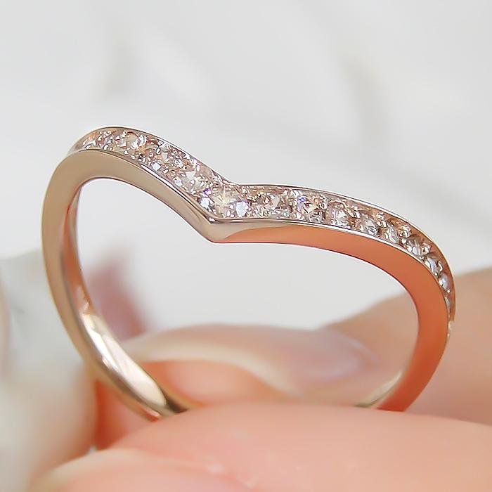 K18YG/PG/WG 0.2ctUP Vライン ダイヤモンド リング K18 18金 イエローゴールド ピンクゴールド ホワイトゴールド ゴールドリング ゴールド ダイヤ V ber0230 |  | 03