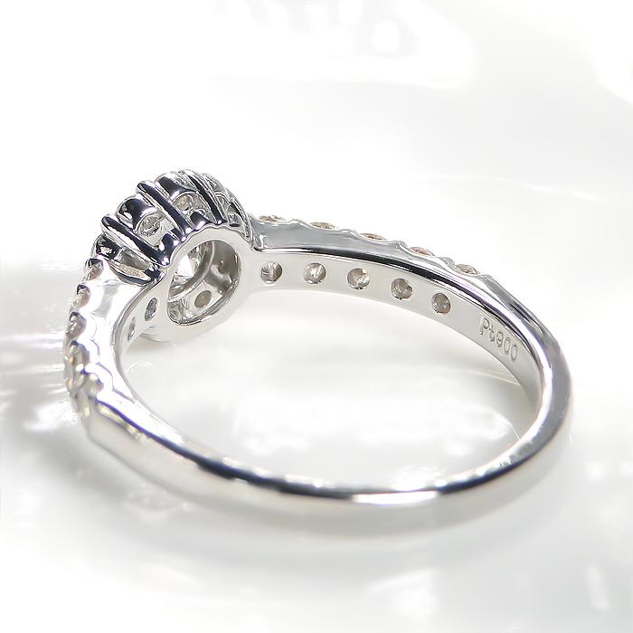 Pt900 0.8ct ダイヤモンド リング 指輪 リング プラチナ ダイヤモンド 花 フラワー 0.3カラット 0.5カラット 取り巻き ダイア pt900 ber0244の画像