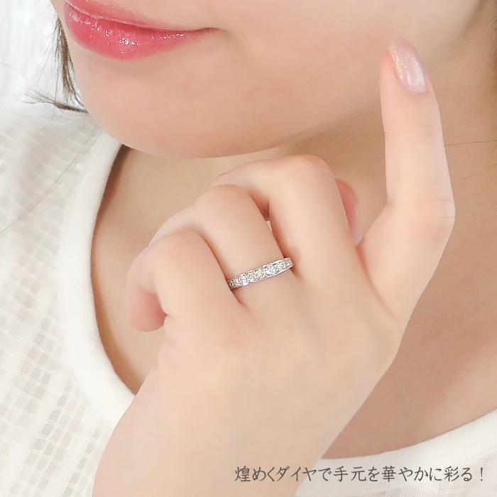 pt900 0.30ctUP グラデーション テン ダイヤモンド エタニティリング ハードプラチナ ダイヤ 可愛い ジュエリー 指輪 リング プラチナ Pt900 記念日 10年の画像