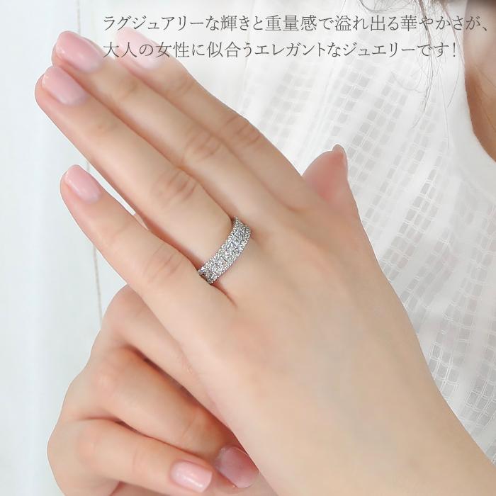 pt900 1.0ctUP プリンセスカット ダイヤモンド エタニティ リング 1