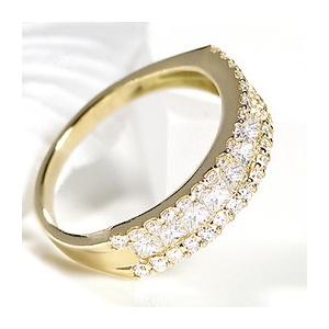 K18YG ゴールド ダイヤモンド ダイヤ 指輪 リング 1.0ctUP エタニティ 1カラット プリンセスカット 重ねづけ ber0255 |  | 01