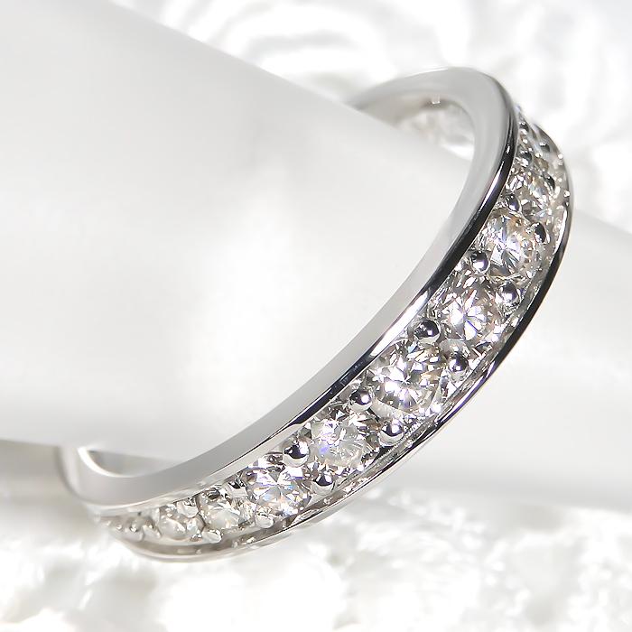 pt900 0.5ct プラチナ ハードプラチナ 指輪 リング エタニティ グラデーション テン テンダイヤ 0.50ctUP 10年 10石 10粒 フチあり ber0256の画像