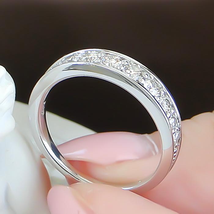 pt900 0.5ct プラチナ ハードプラチナ 指輪 リング エタニティ グラデーション テン テンダイヤ 0.50ctUP 10年 10石 10粒 フチあり ber0256の画像