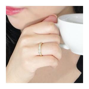 K18 YG ゴールド 指輪 リング エタニティ グラデーション 0.50ctUP 10年 10石 10粒 フチあり ber0257 |  | 02